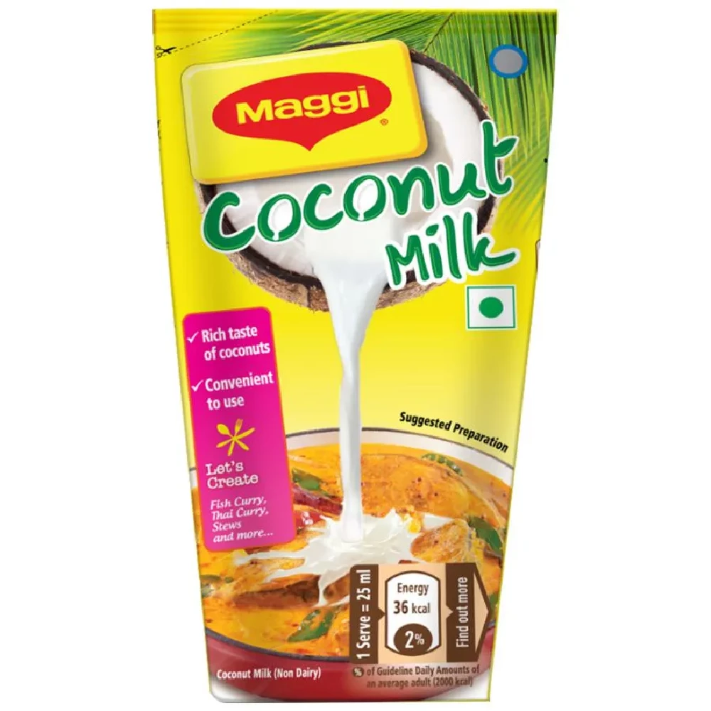 MAGGI Liquid Coconut Milk - Adds Creaminess & Flavour To Gravies, 180 ml Tetra Pack-8.webp
